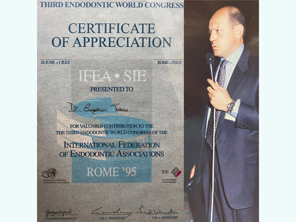 Prima relazione importante al Congresso Mondiale di Endodonzia dell'IFEA